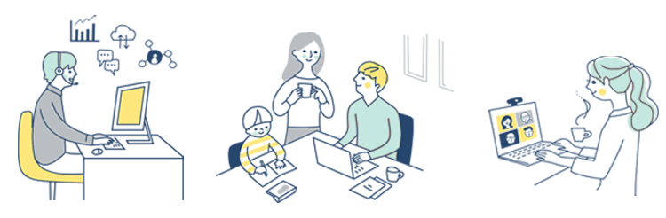 webマーケターのイラスト